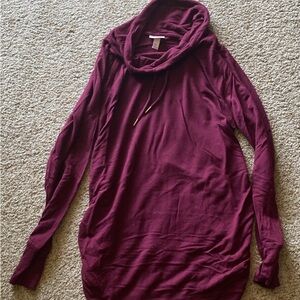 Isabel Maternity by Ingrid & Isabel Maroon Cowl Neck Sweater